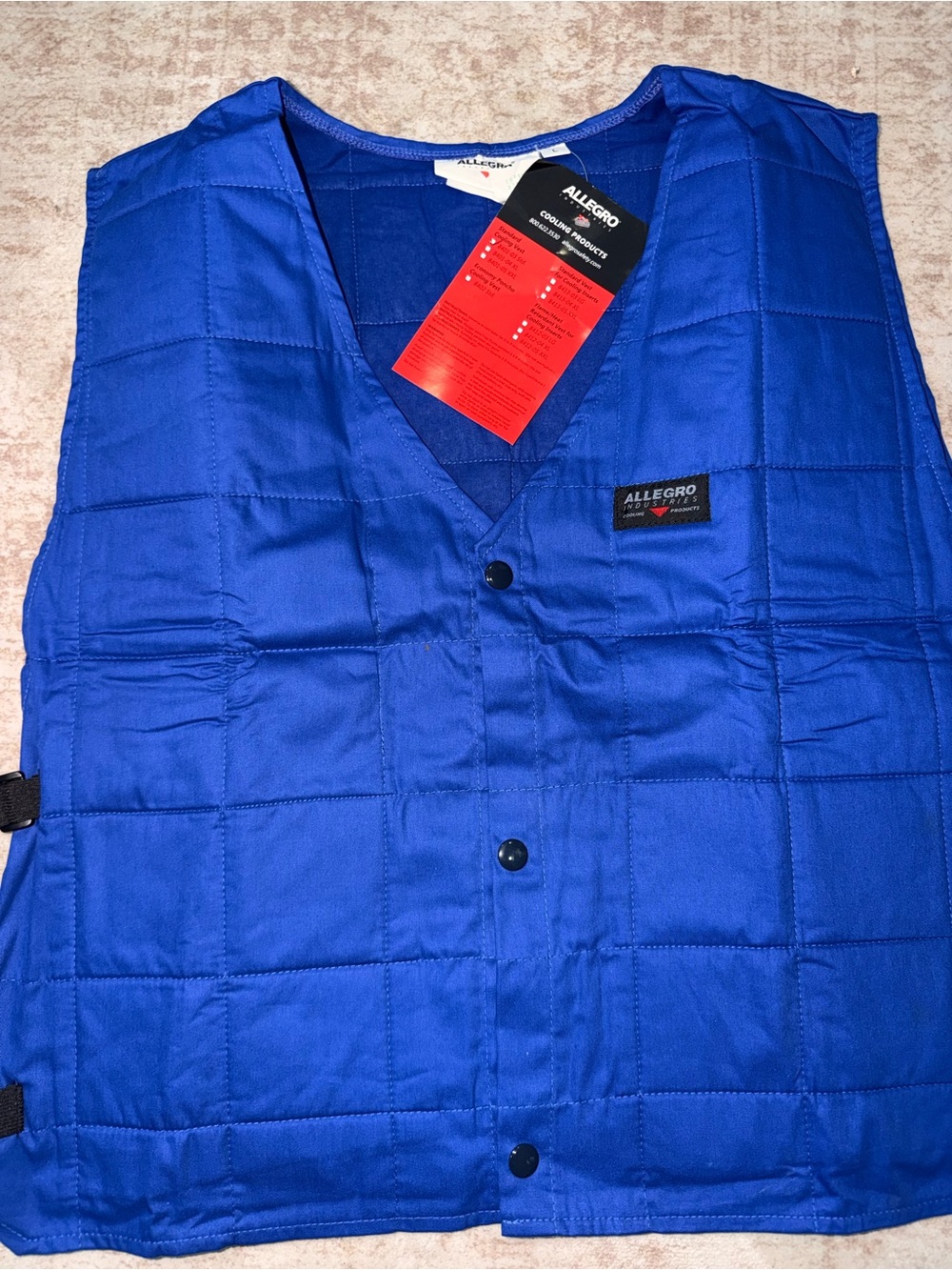 Men’s Quilted Blue Work Vest